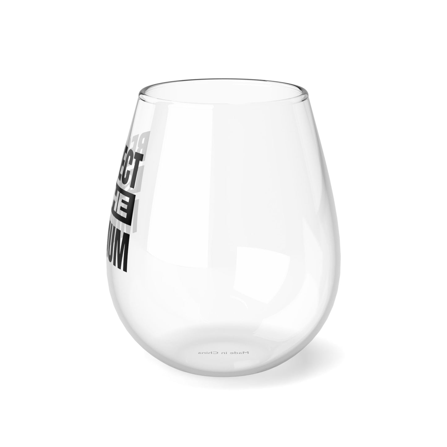Respect Is the Minimum Stemless Wine Glass, 11.75oz