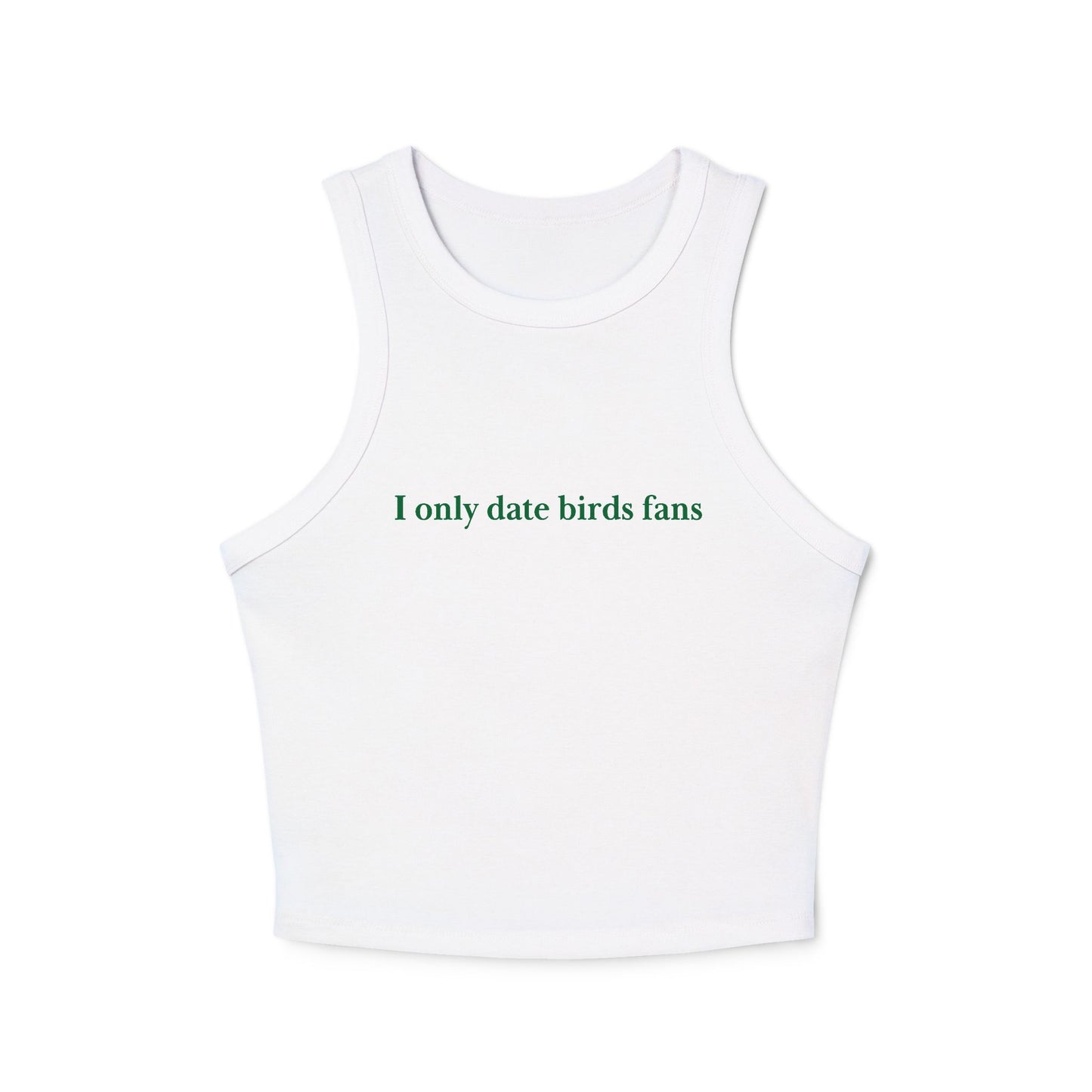 I Only Date Birds Fans – Women's Rib Racer Tank Top