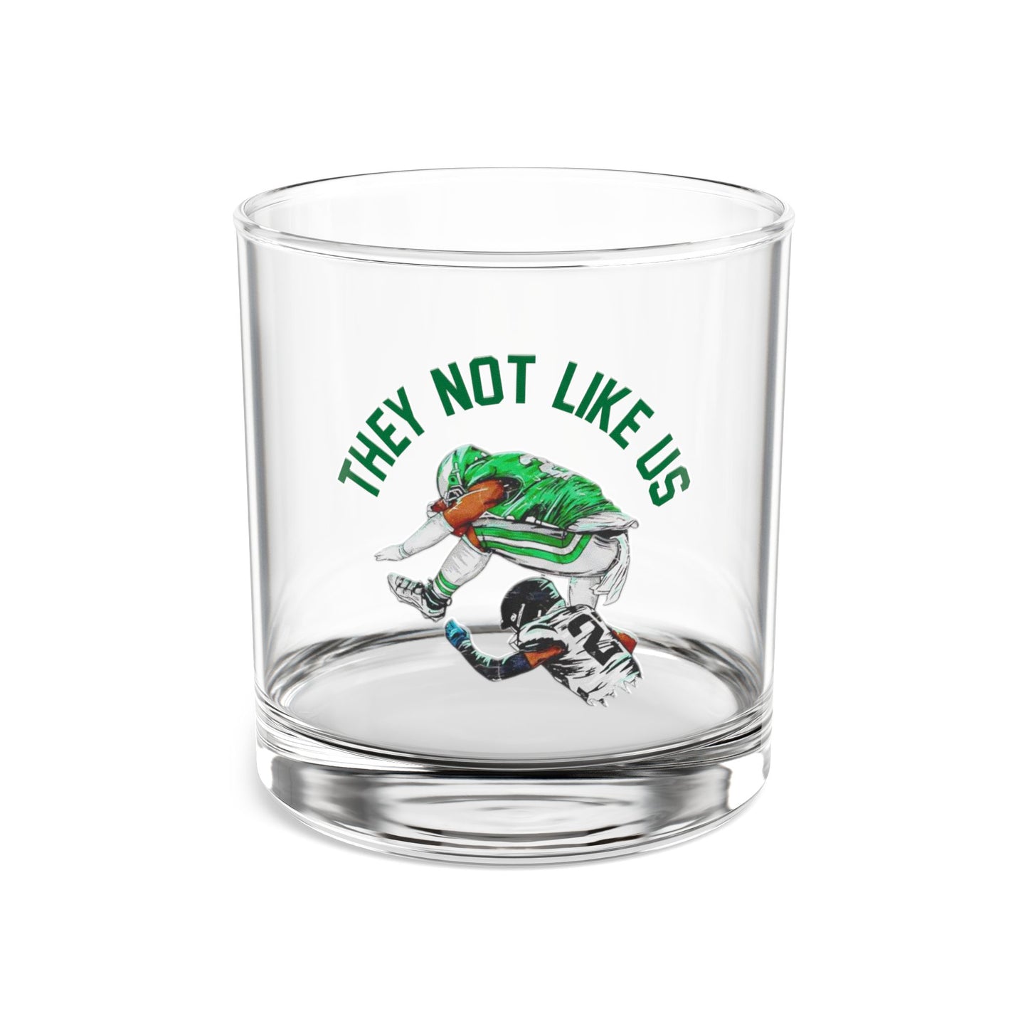 "They Not Like Us" Philadelphia Eagles Rocks Glass, 10oz
