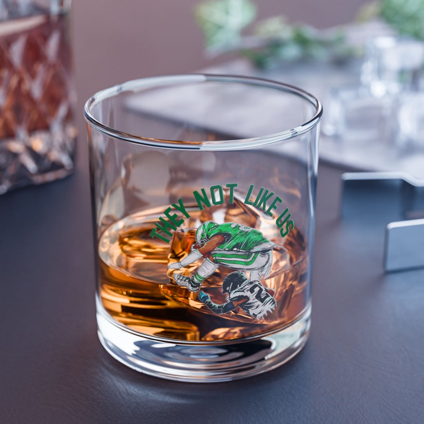 "They Not Like Us" Philadelphia Eagles Rocks Glass, 10oz