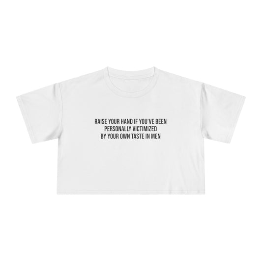 Raise Your Hand Crop Tee – For Those Who Can Relate