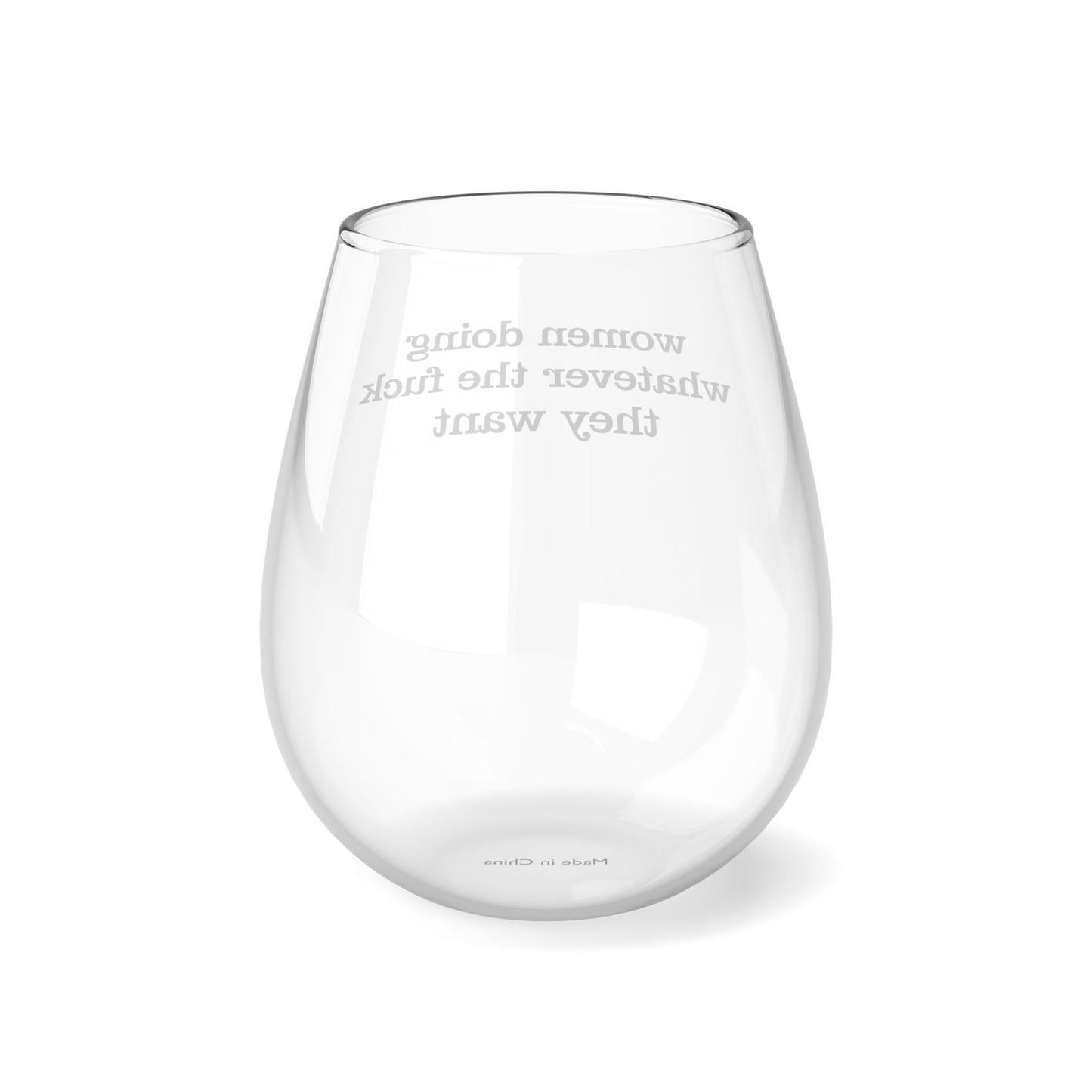 Women Doing Whatever the F* They Want Stemless Wine Glass, 11.75oz