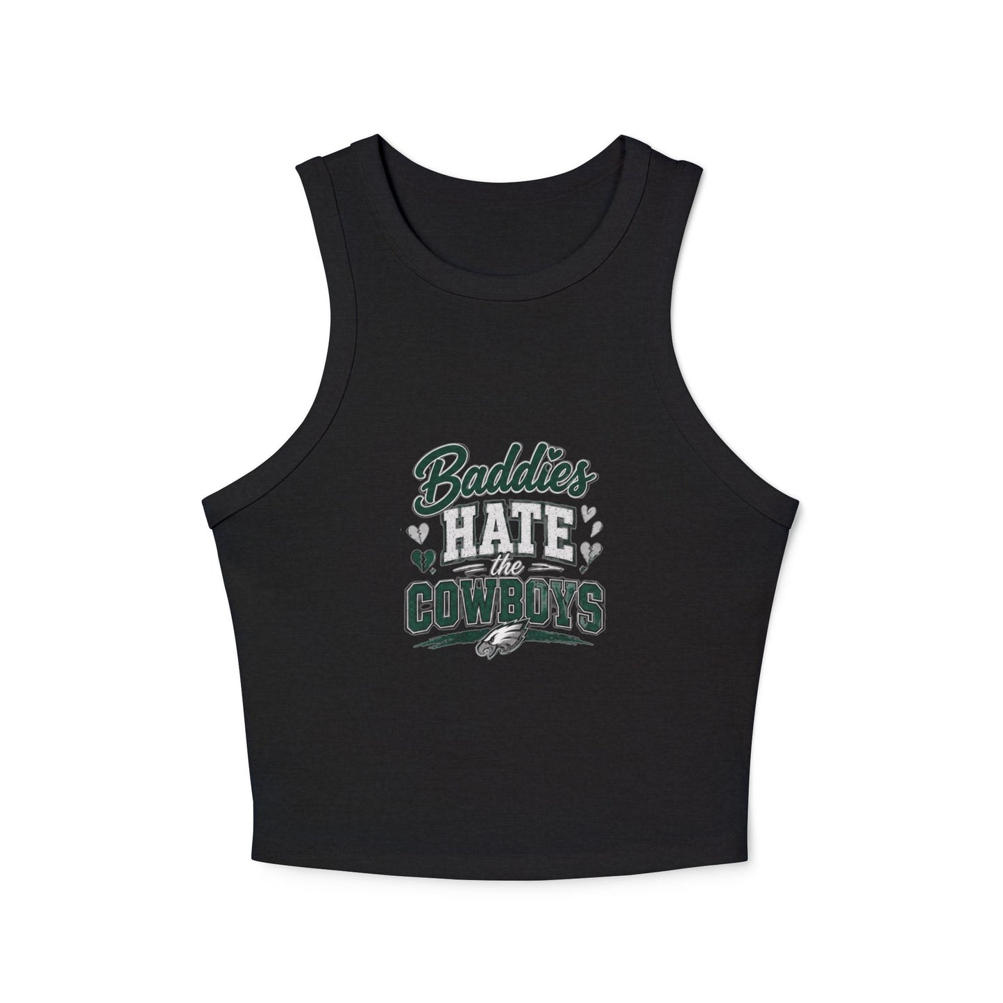 Baddies Hate the Cowboys – Women's Micro Rib Racer Tank Top