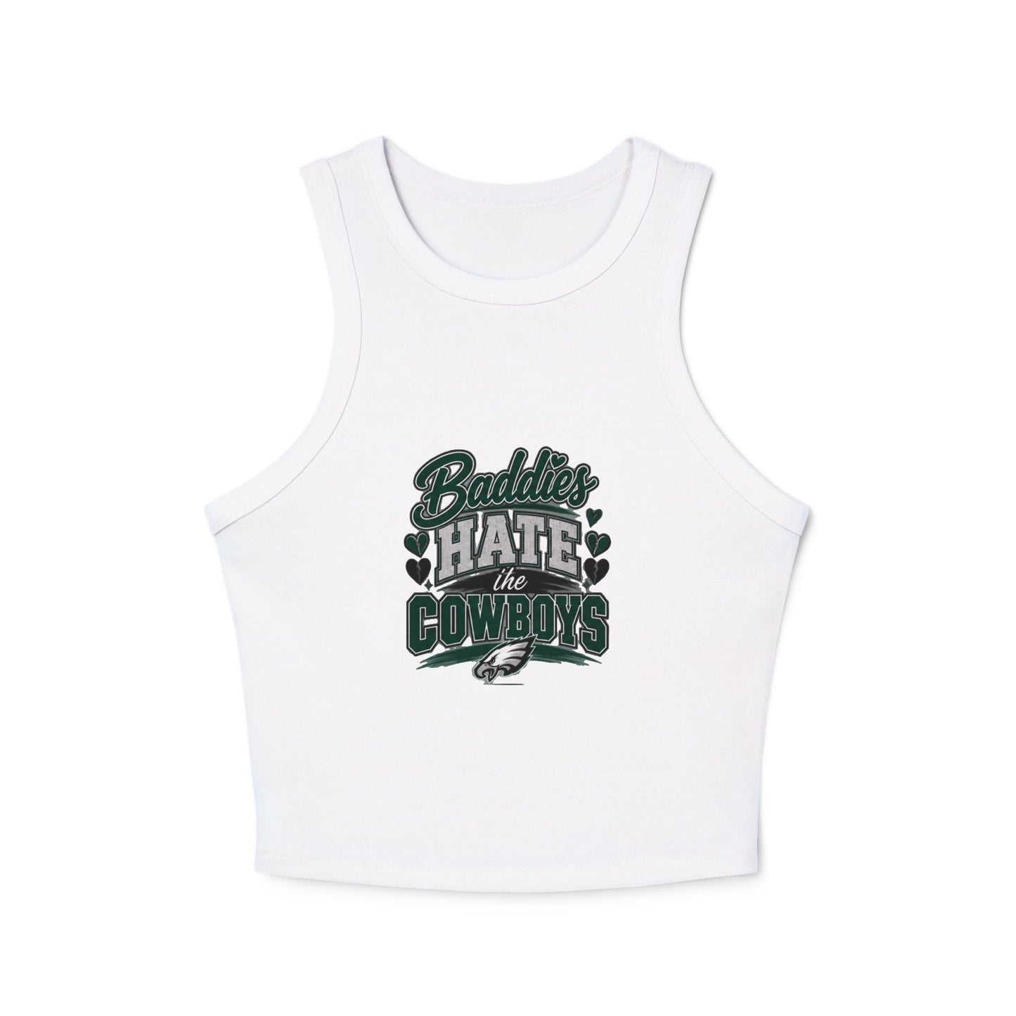 Baddies Hate the Cowboys – Women's Micro Rib Racer Tank Top