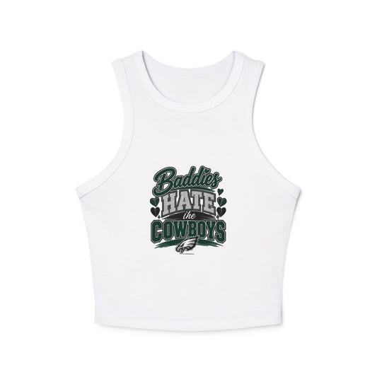 Baddies Hate the Cowboys – Women's Micro Rib Racer Tank Top