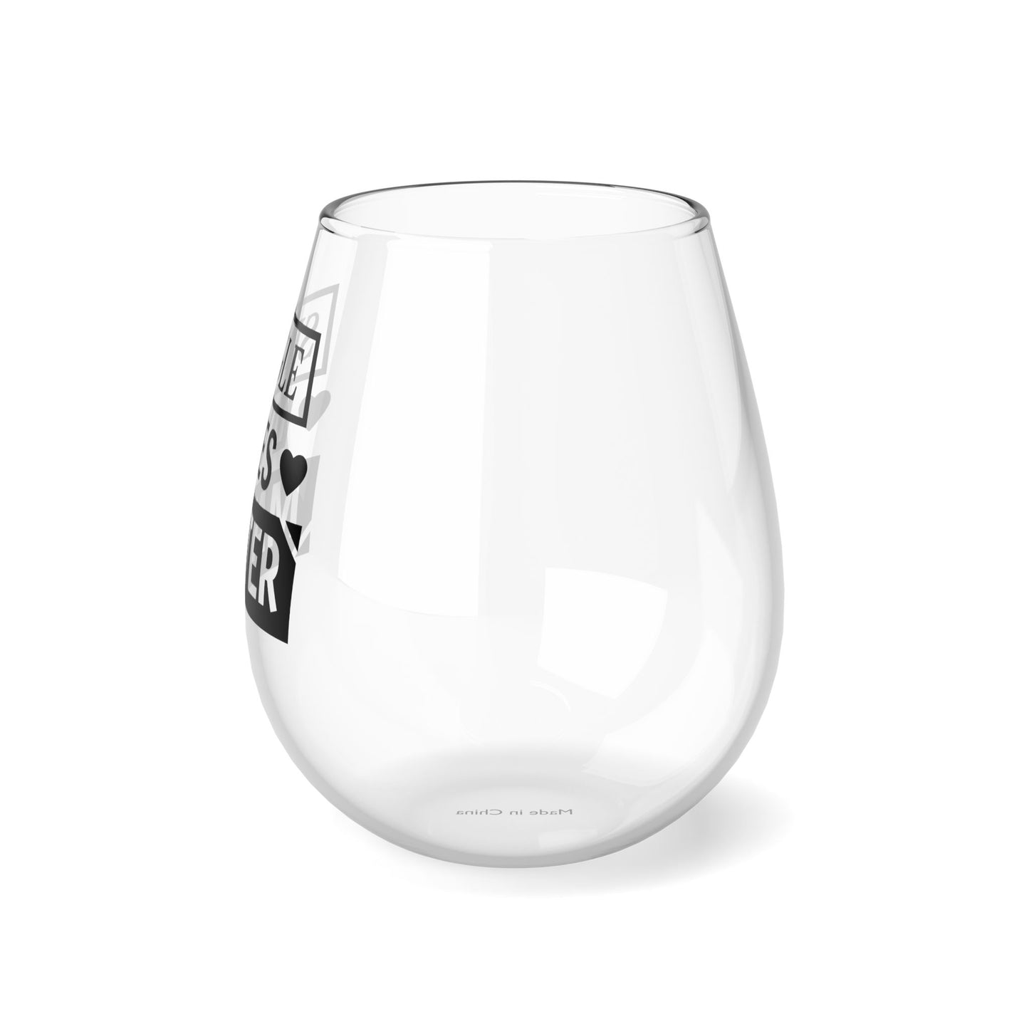 Single Lives Matter  Stemless Wine Glass, 11.75oz