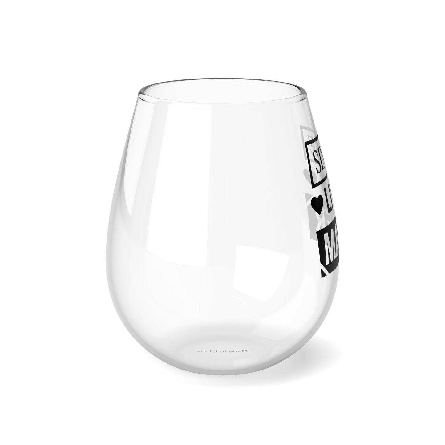 Single Lives Matter  Stemless Wine Glass, 11.75oz