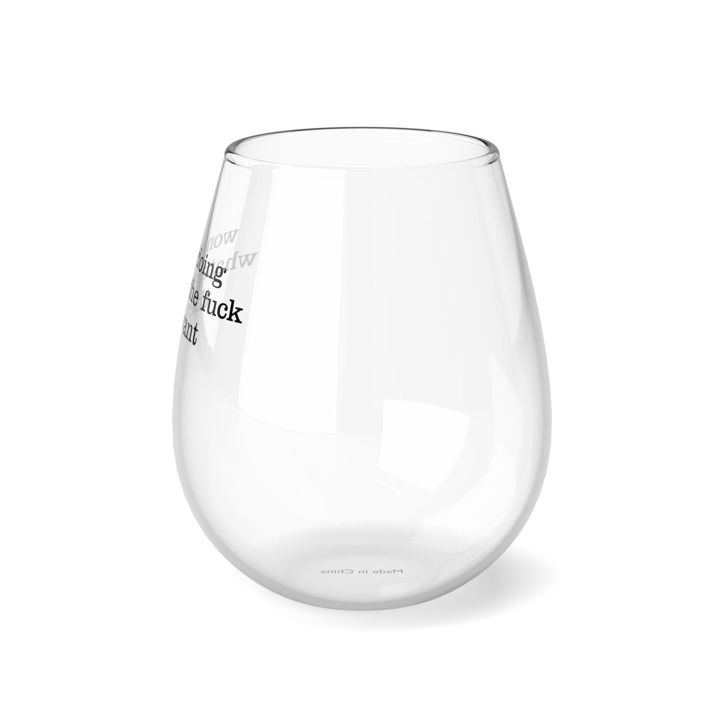 Women Doing Whatever the F* They Want Stemless Wine Glass, 11.75oz